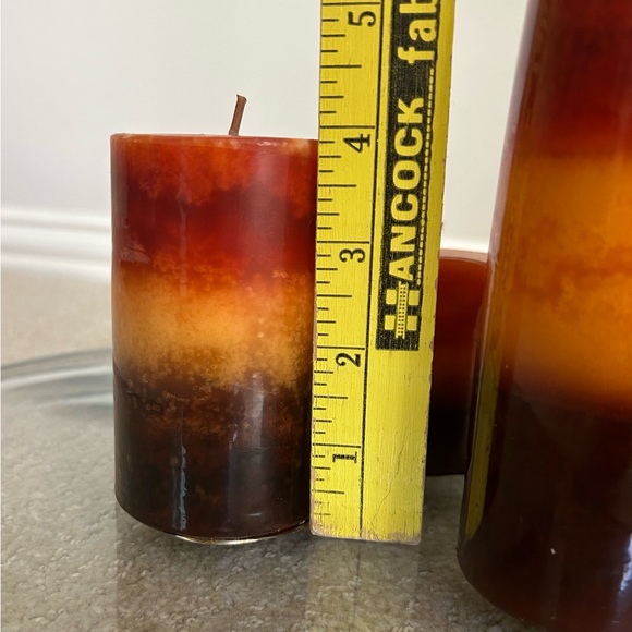 Warm Fall Colored Candle trio. SUPER FAST SHIPPING - Picture 6 of 10
